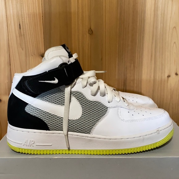 2008 Nike Air Force 1 mid volt yellow white - Picture 5 of 11